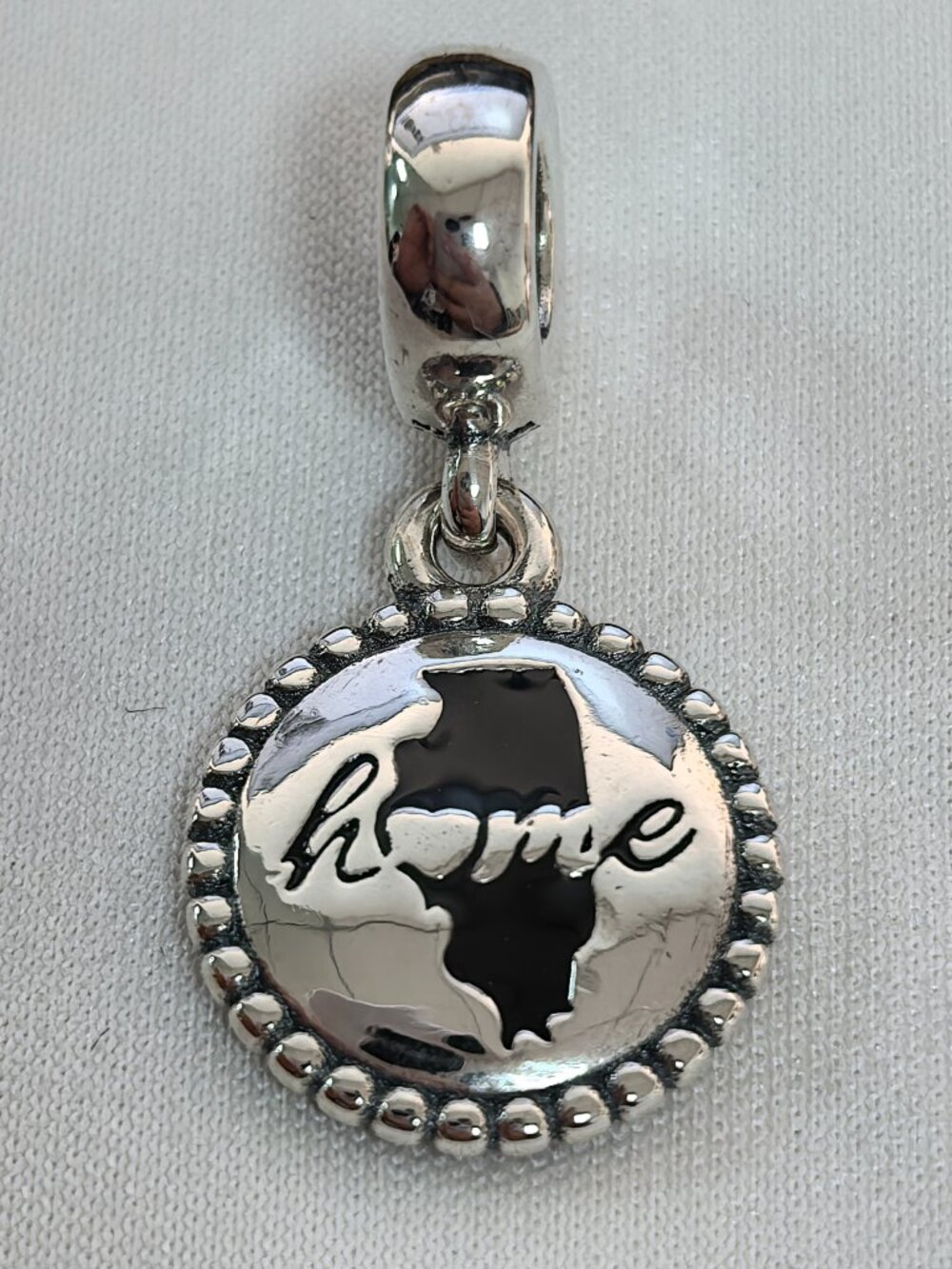 Pandora Chicago Map Exclusive Dangle Charm Pendant, S925 Silver Jewelry